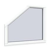 Festverglaste Schrägfenster